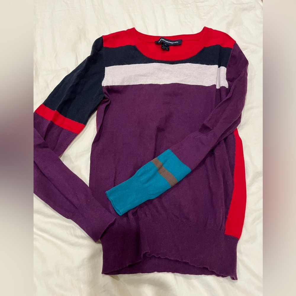 French Connection color block sweater.